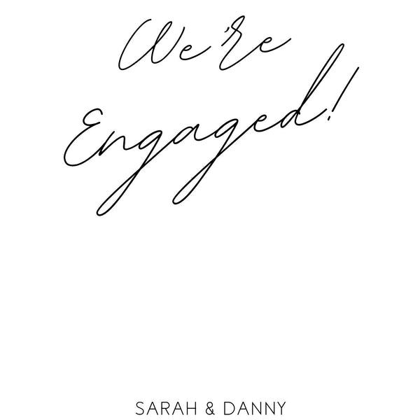 Dreamy "We're Engaged!" Engagement Party Sign