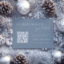 Dusty Blue QR Code RSVP for wedding - winter wedding RSVP cards - custom RSVP cards