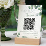 eucalyptus guest photo sharing QR code sign - personalised wedding reception sign