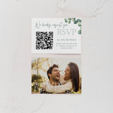 eucalyptus wedding RSVP with QR - personalised wedding RSVPs invitations