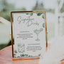 eucalyptus foliage Wedding Signature Drinks Sign - Elegant signature drinks sign personalised