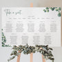 eucalyptus wedding seating plan sign -  personalised eucalyptus seating chart board