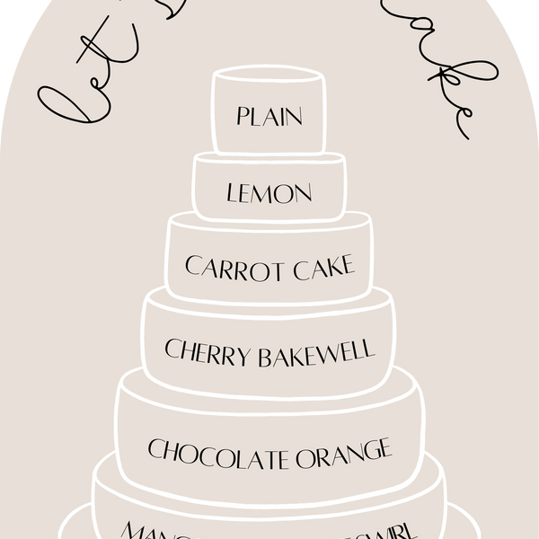 Five Tier Cake Menu - Champagne