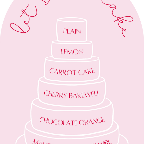 Five Tier Cake Menu - Pink