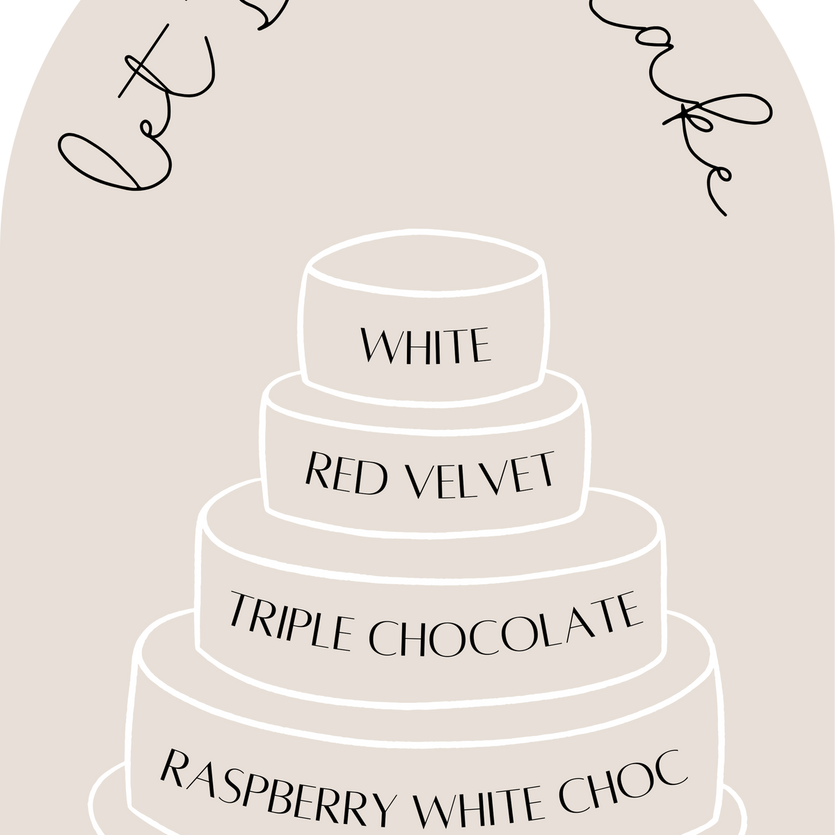 Four Tier Cake Menu - Champagne