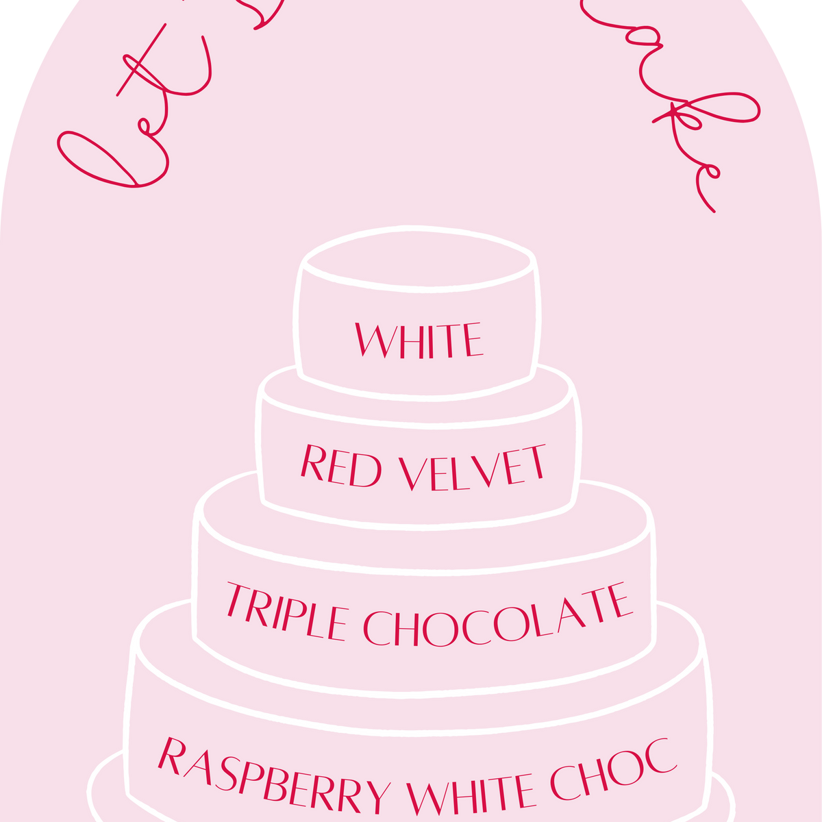 Four Tier Cake Menu - Pink