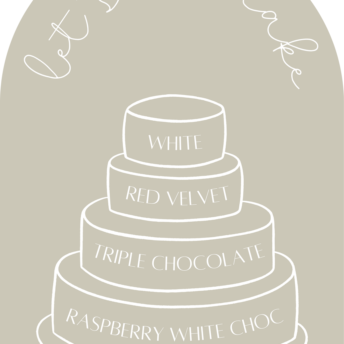 Four Tier Cake Menu - Sage