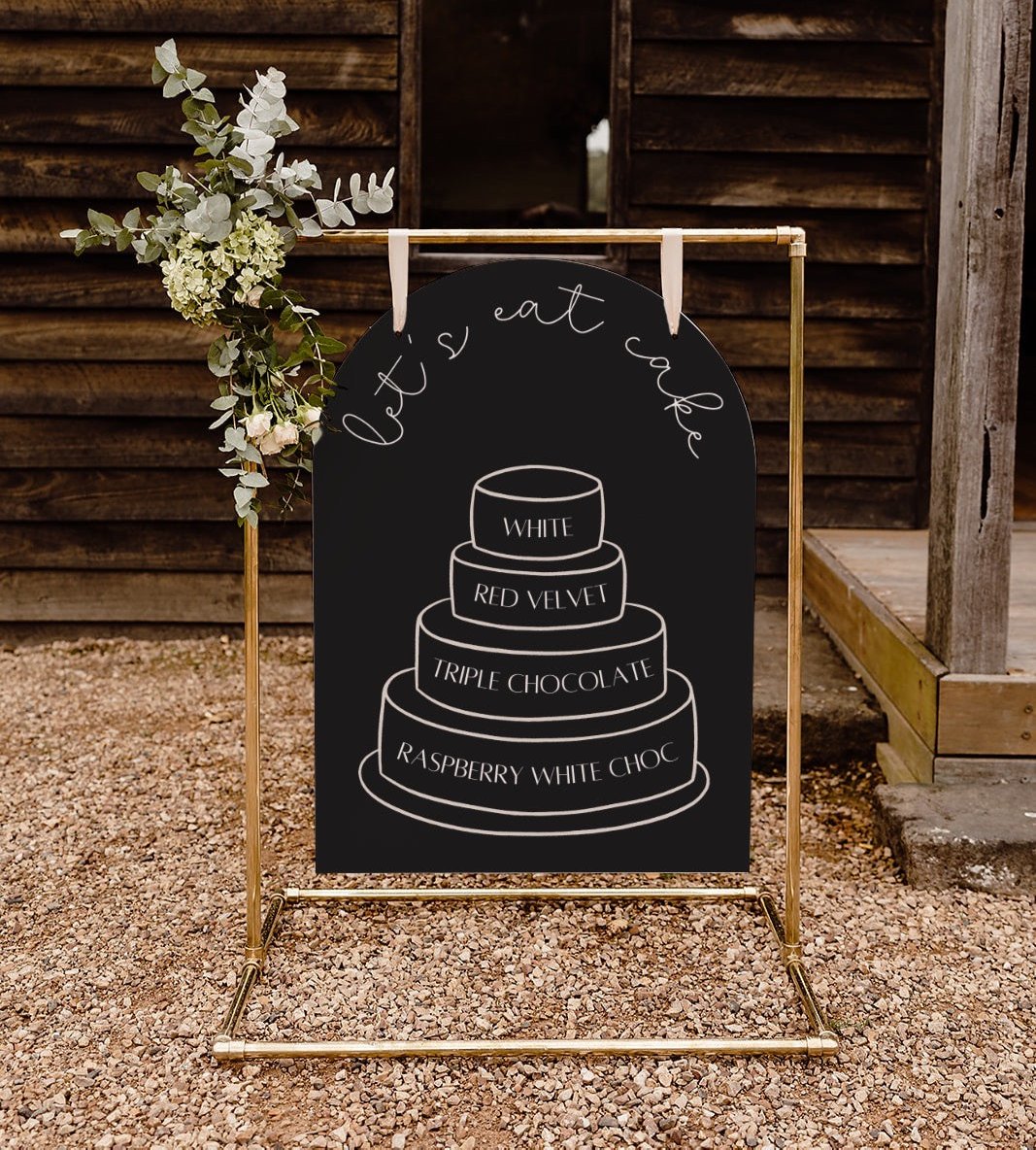 Four Tier Cake Menu - Black