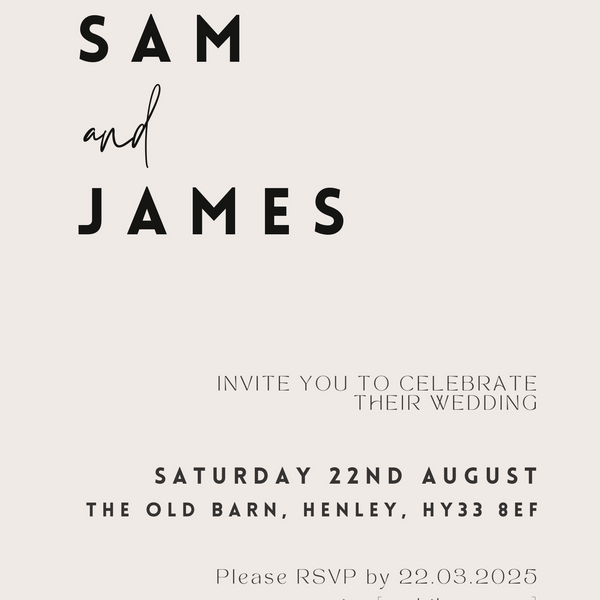 Modern Wedding Invitations