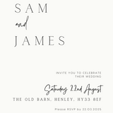 minimalist personalised wedding invites - affordable custom wedding invitations