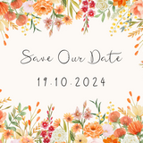 autumn wedding save the date customisable - personalised save the date - autumn save the date