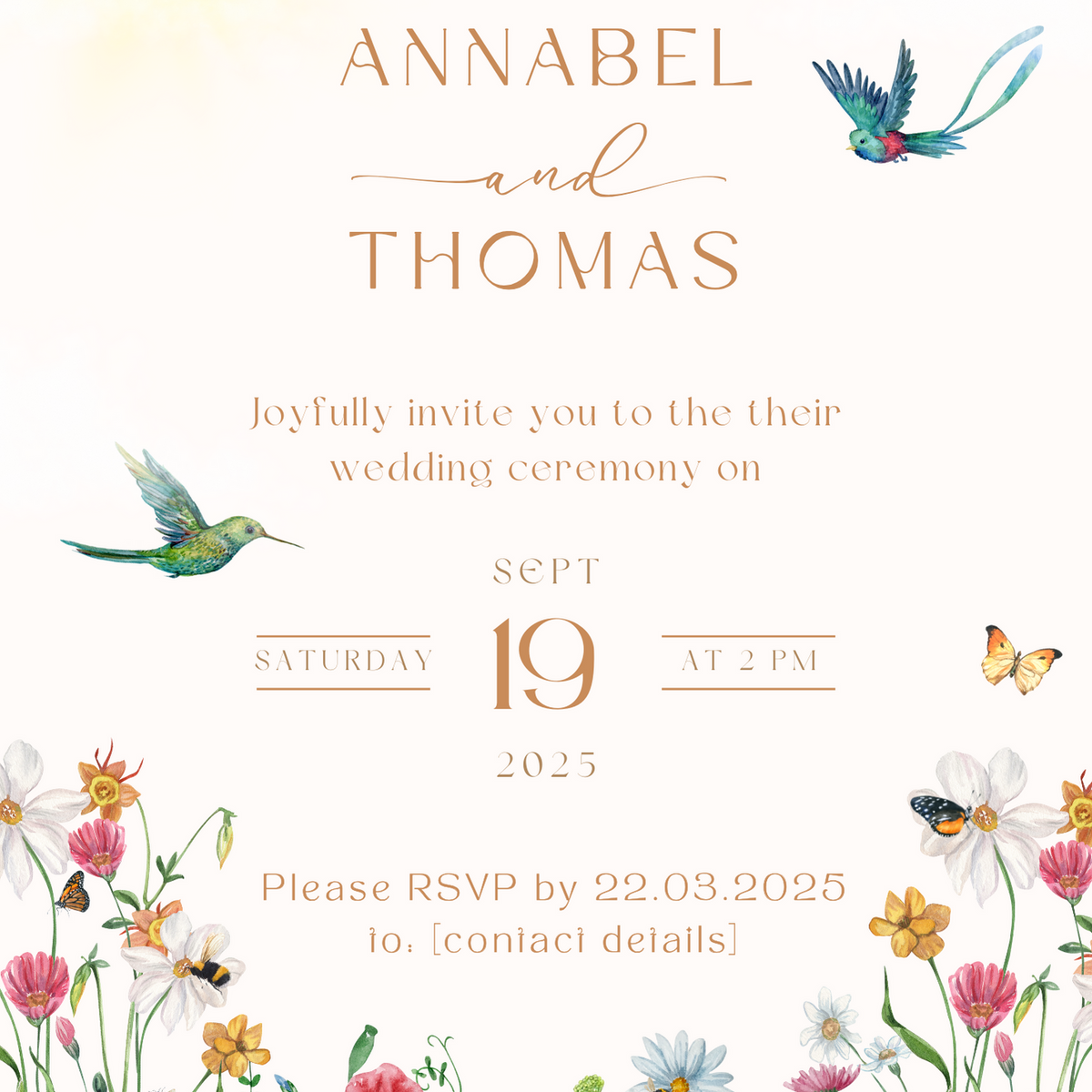 fairytale style wedding invites - affordable personalised wedding invitations