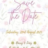 garden party wedding save the dates - affordable personalised save the dates