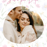 garden party wedding save the dates - affordable personalised save the dates