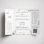 White Roses Floral Gatefold Wedding Invitations