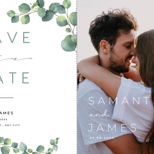 Eucalyptus Foliage Save The Date