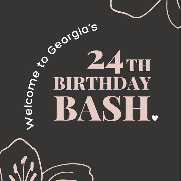 Birthday Welcome Sign - Grey Abstract