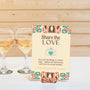 retro cream wedding hashtag sign - affordable personalised wedding signs