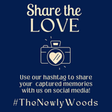 retro navy wedding hashtag sign - affordable personalised wedding signs