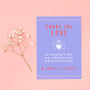 pink and red abstract wedding hashtag sign - affordable custom wedding signs