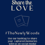 navy retro Wedding Hashtag Sign for Reception Display - Personalised wedding hashtag social media sign