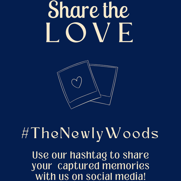 navy retro Wedding Hashtag Sign for Reception Display - Personalised wedding hashtag social media sign