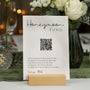 Minimalist Honeymoon Fund sign with romantic rhyme and QR code for wedding gift table – printable wedding sign.