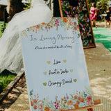 autumn wedding in loving memory table sign - sign to remember loved ones who have passed away