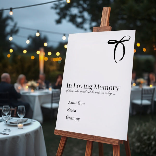 Old Money "In Loving Memory" Table Sign