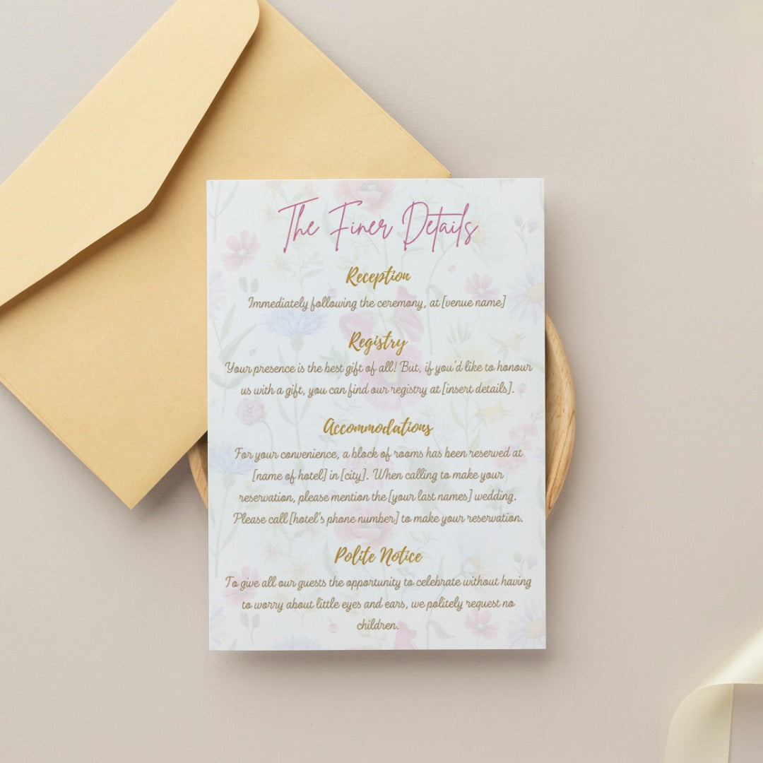 garden party wedding invites - affordable personalised wedding invitations