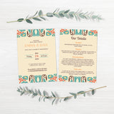 retro cream wedding invites - affordable personalised wedding invitations