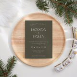 khaki wedding invites - custom wedding invites uk - personalised wedding invitations - winter wedding