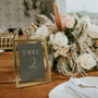 khaki table numbers - winter collection custom table numbers - wedding table numbers