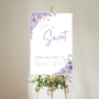 lilac and lavender wedding sweet table sign - personalised love is sweet sign 