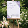 lilac and lavender floral today I marry my best friend wedding welcome sign personalised