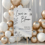 love in bloom bridal shower sign - minimalist sketch floral bridal shower sign