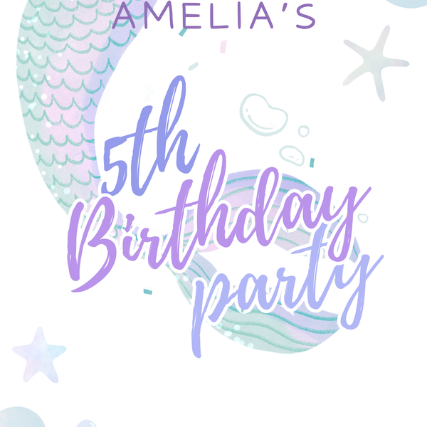 Birthday Welcome Sign - Mermaid