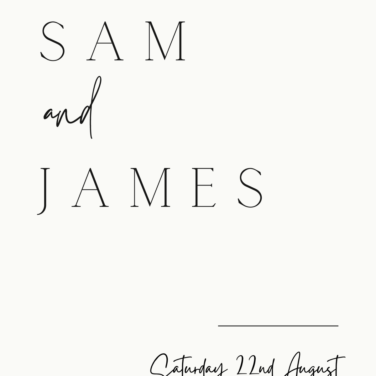 minimlaist save the date invites - affordable personalised save the dates wedding