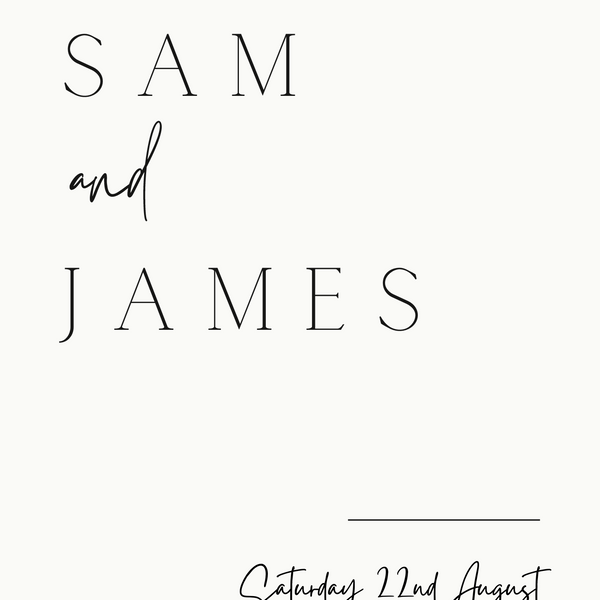 Minimalist Save The Date