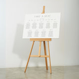 Minimalist White wedding seating plan personalised - custom wedding seating chart