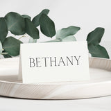 minimalist wedding place cards - personalised wedding name cards