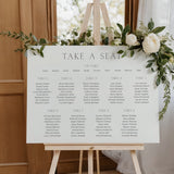Minimalist White wedding seating plan personalised - custom wedding seating chart