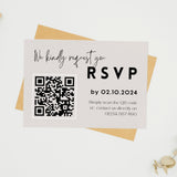 modern wedding RSVP with QR - personalised wedding RSVPs invitations