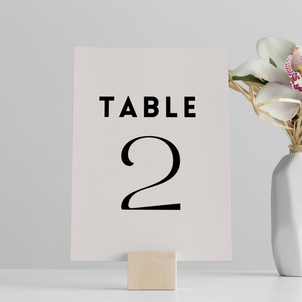 Modern Table Numbers