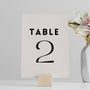 modern wedding table numbers - personalised wedding table number cards