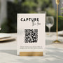 modern guest photo sharing QR code sign - personalised wedding reception sign