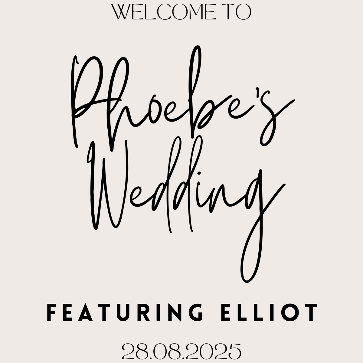 modern style bride's wedding featuring groom sign - funny wedding welcome sign