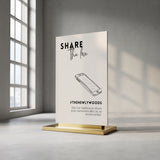 modern Wedding Hashtag Sign for Reception Display - Personalised wedding hashtag social media sign