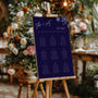 Custom Wedding Seating plan sign in navy blue | snowflake winter wedding take a seat sign | personalised wedding signage