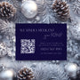 Navy Blue QR Code RSVP for wedding - winter wedding RSVP cards - custom RSVP cards